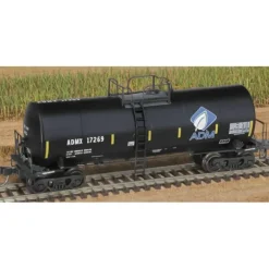 Atlas Master Line, N Scale, 50006454, Trinity 17,600 Gallon Corn Syrup Tank Car, ADM (Leaf And Conspicuity Stripes) #17283 - Model Train Junction: Quality Parts and Art Supplies