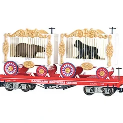Bachmann 98381 Circus Flat Car w/Bear & Gorilla Wagons - Model Train Junction: Quality Parts and Art Supplies