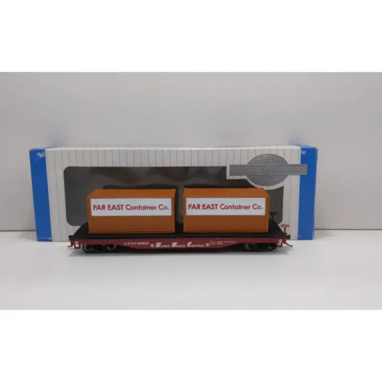 Bachmann 18911 HO Atchison, Topeka & Santa Fe 50' Flatcar w/Containers - Model Train Junction: Quality Parts and Art Supplies