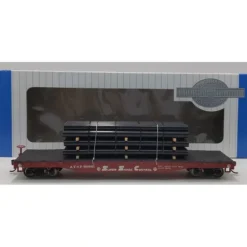 Bachmann 18913 HO Atchison Topeka & Santa Fe 50'''' Flatcar # 90861 W/Pipe Load - Model Train Junction: Quality Parts and Art Supplies