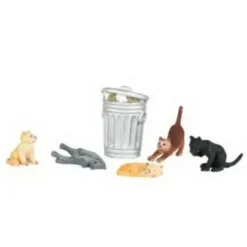 Bachmann 33107 HO Cats w/Garbage Can (Set of 6) - Model Train Junction: Quality Parts and Art Supplies
