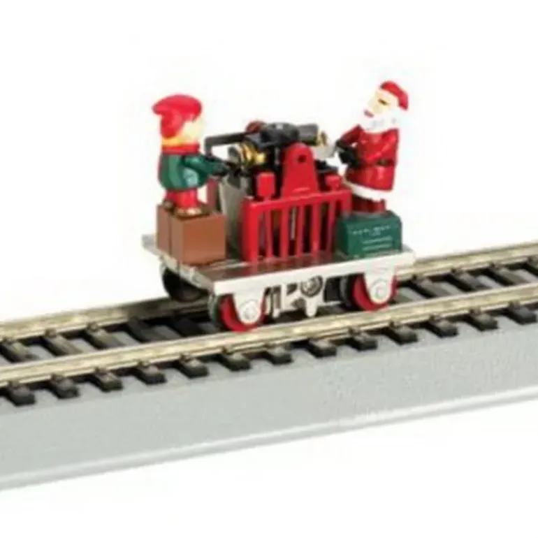 Bachmann 46210 HO Christmas w/Santa & Elf Gandy Dancer Operating Hand Car - Model Train Junction: Quality Parts and Art Supplies