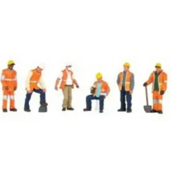 Bachmann 33106 HO Construction Worker Figures (Set of 6) - Model Train Junction: Quality Parts and Art Supplies