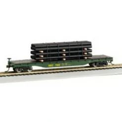 Bachmann 18903 HO Maine Central 50' Flatcar w/Pipe Load - Model Train Junction: Quality Parts and Art Supplies