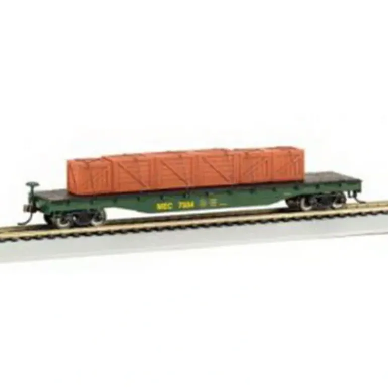 Bachmann 18902 HO Maine Central 50' Flatcar w/Crated Load - Model Train Junction: Quality Parts and Art Supplies