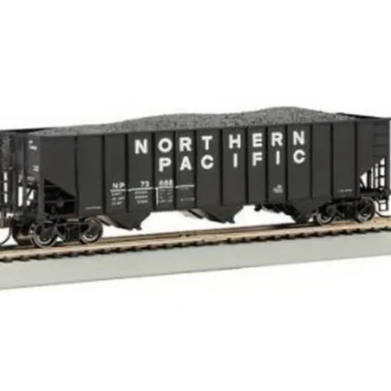 Bachmann 18736 HO Northern Pacific 3-Bay 100-Ton Hopper Car w/ Coal Load #73697 - Model Train Junction: Quality Parts and Art Supplies