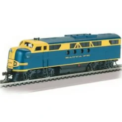Bachmann 60139 HO Santa Fe EMD FT-A Diesel Locomotive w/DCC (blue, yellow) - Model Train Junction: Quality Parts and Art Supplies