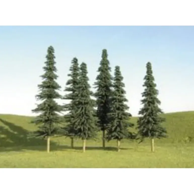 Bachmann 32004 HO Scene Scapes 5"-6" Spruce Trees (Pack of 6) - Model Train Junction: Quality Parts and Art Supplies