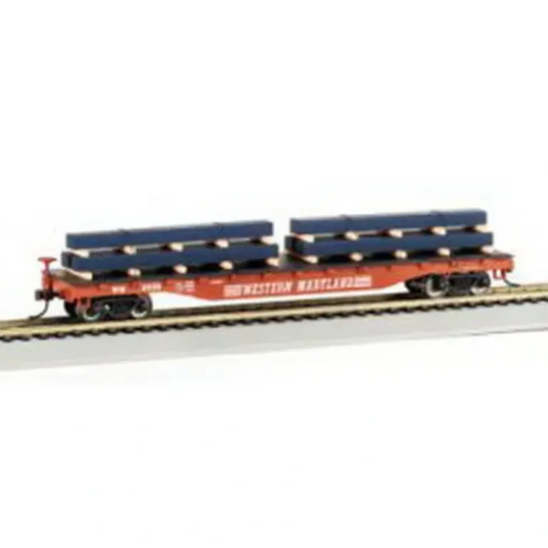 Bachmann 18929 HO Western Maryland 50' Flatcar w/Steel Beam Load - Model Train Junction: Quality Parts and Art Supplies