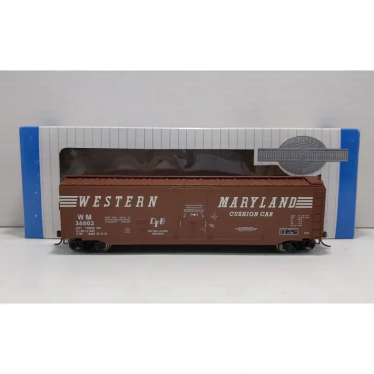 Bachmann 18037 HO Western Maryland 50' Plug-Door Boxcar #36003 - Model Train Junction: Quality Parts and Art Supplies
