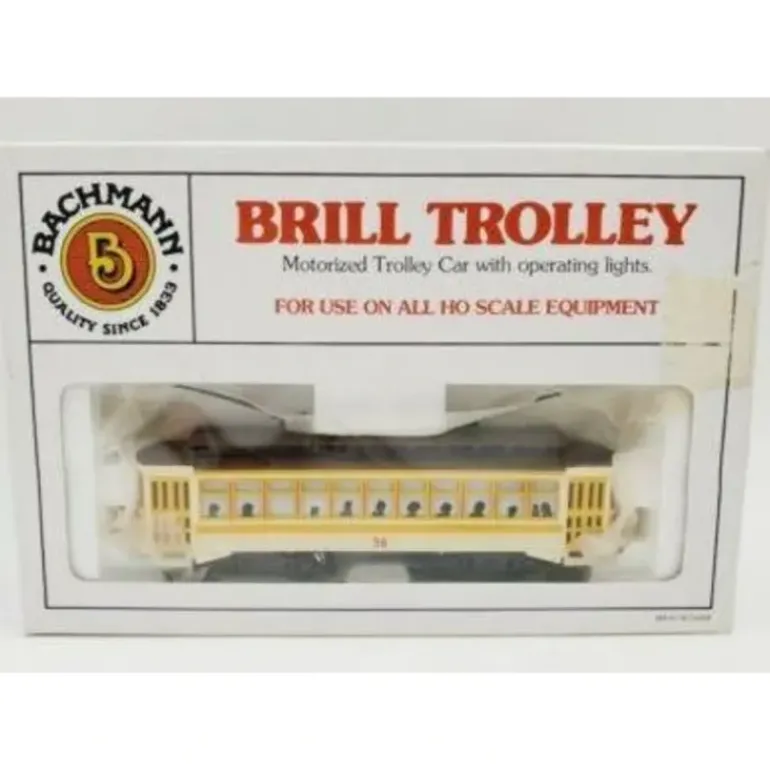 Bachmann 61048 HO Yellow Brill Trolley #36 - Model Train Junction: Quality Parts and Art Supplies