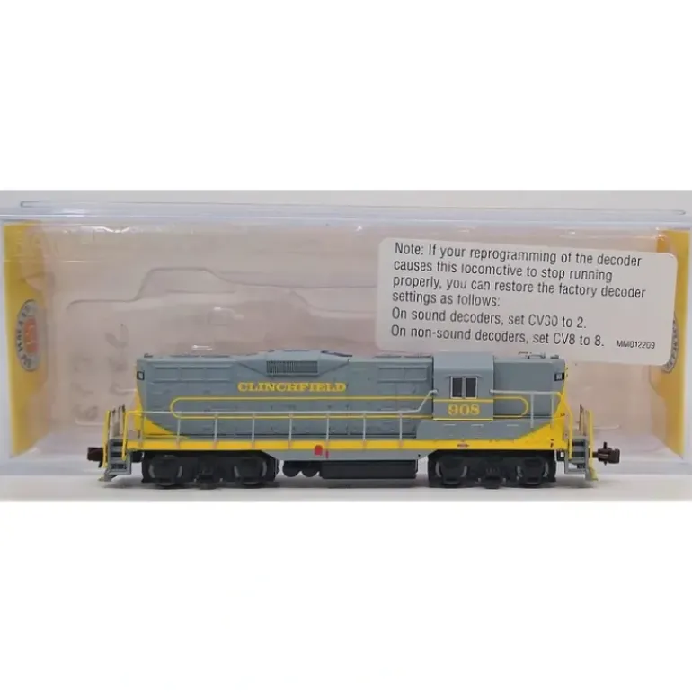 Bachmann 62456 N Clinchfield EMD GP7 Dynamic Brakes Diesel Locomotive DCC #908 - Model Train Junction: Quality Parts and Art Supplies
