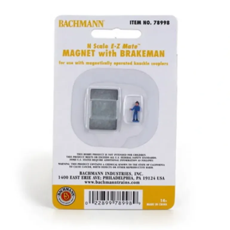 Bachmann 78998 N E-Z Mate Magnet with Brakeman - Model Train Junction: Quality Parts and Art Supplies