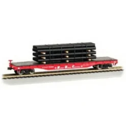 Bachmann 18963 N Santa Fe Flatcar w/Pipes - Model Train Junction: Quality Parts and Art Supplies