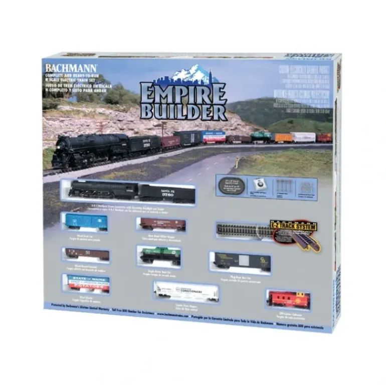 Bachmann 24009 N Scale Empire Builder Steam Starter Freight Train Set - Model Train Junction: Quality Parts and Art Supplies