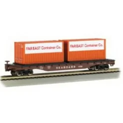 Bachmann 18966 N Seaboard System Flatcar w/Containers - Model Train Junction: Quality Parts and Art Supplies