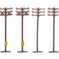 Bachmann 42506 N Telephone Poles (Pack of 12) - Model Train Junction: Quality Parts and Art Supplies