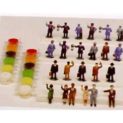 Bachmann 45988 O Railroad People Figures with Paint and Brush (Set of 12) - Model Train Junction: Quality Parts and Art Supplies