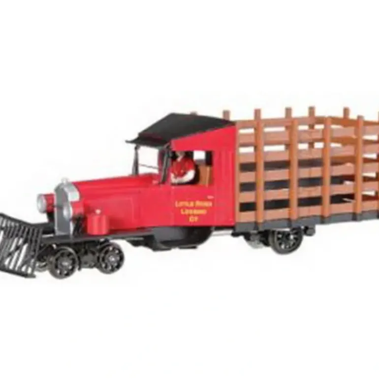 Bachmann 29163 On30 Little River Logging Company Rail Truck w/DCC (red, black) - Model Train Junction: Quality Parts and Art Supplies