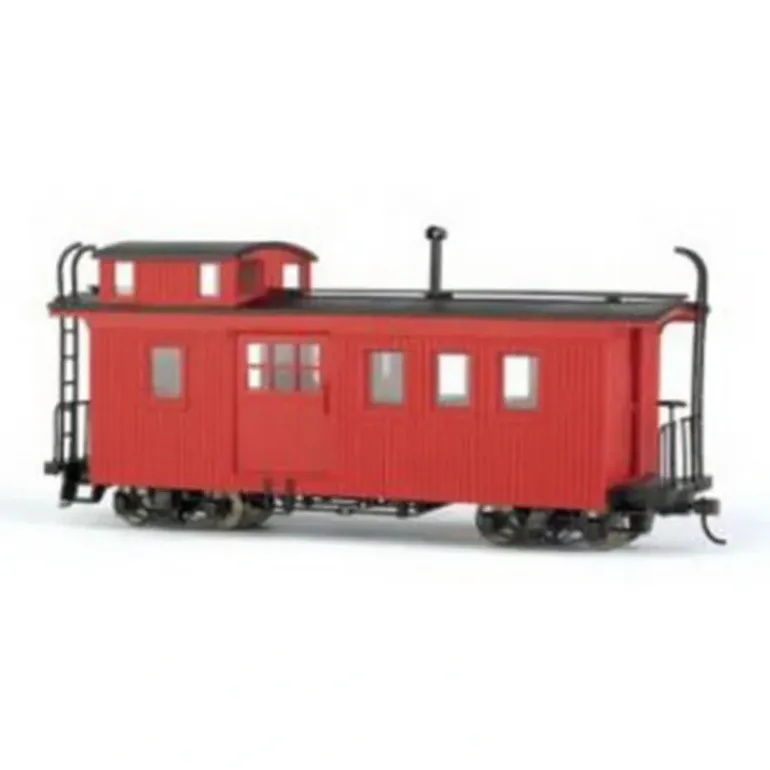 Bachmann 26796 On30 No Lettering Side-Door Wooden Caboose w/Interior Light (Red) - Model Train Junction: Quality Parts and Art Supplies
