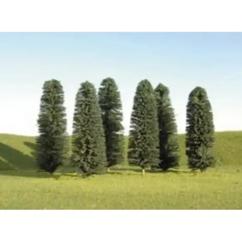 Bachmann 32005 Scene Scapes 5"-6" Cedar Trees (Set of 6) - Model Train Junction: Quality Parts and Art Supplies