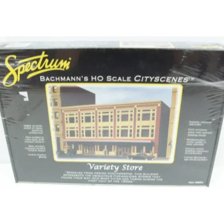 Bachmann 88004 Spectrum HO Scale Variety Store Cityscenes Building Kit - Model Train Junction: Quality Parts and Art Supplies