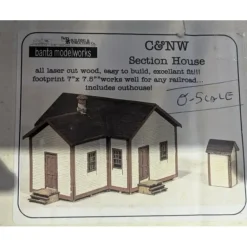 Banta Model Works 6029 O Scale C & NW Section House Building Kit - Model Train Junction: Quality Parts and Art Supplies
