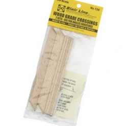 Blair Line 134 HO Laser-Cut 2-Lane Right Angled Wood Grade Crossing (Pack of 2) - Model Train Junction: Quality Parts and Art Supplies