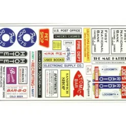 Blair Line 151 HO "Main Street" Storefront Signs Sheet (Pack of 2) - Model Train Junction: Quality Parts and Art Supplies