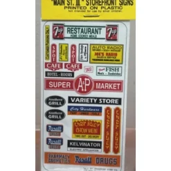 Blair Line 158 HO "Main St. III" Storefront Signs Sheet (Pack of 2) - Model Train Junction: Quality Parts and Art Supplies