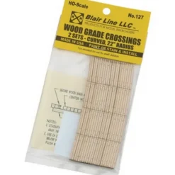 Blair Line 127 HO 21"-23" Radius Laser-Cut Curvd Wood Grade Crossing (Pack of 2) - Model Train Junction: Quality Parts and Art Supplies