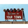 Blair Line 2528 HO, S, O Welcome to Yourtown Laser-Cut Billboard Kit - Model Train Junction: Quality Parts and Art Supplies