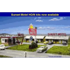Blair Line 1001 N Sunset Motel Laser-Cut Building Kit - Model Train Junction: Quality Parts and Art Supplies
