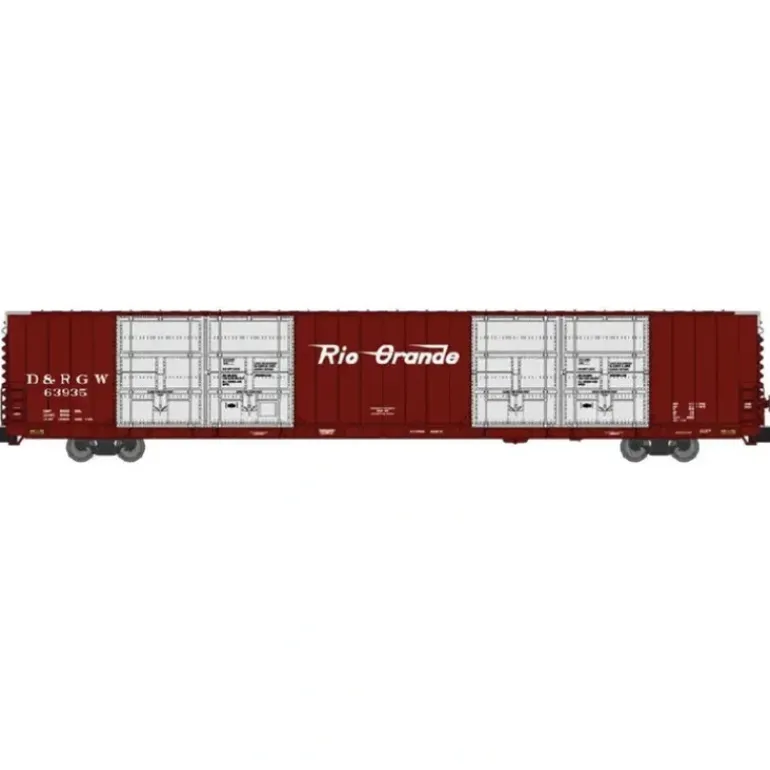 Blueford Shops, N Scale, 87345, 86 Quad Door Boxcar, Rio Grande, post-'74, #63936 - Model Train Junction: Quality Parts and Art Supplies
