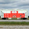 Bowser, HO Scale, 42757, 70-Ton 2-Bay Covered Hopper, Halliburton, #40916 - Model Train Junction: Quality Parts and Art Supplies
