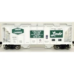 Bowser, HO Scale, 42773, 70-Ton 2-Bay Covered Hopper, Union Carbide Linde, #210 - Model Train Junction: Quality Parts and Art Supplies