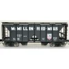 Bowser, HO Scale, 42760, 70-Ton 2-Bay Covered Hopper, McMillen Feed, #105 - Model Train Junction: Quality Parts and Art Supplies