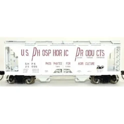 Bowser, HO Scale, 42775, 70-Ton 2-Bay Covered Hopper, US Phosphoric Products, #25019 - Model Train Junction: Quality Parts and Art Supplies