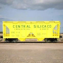 Bowser, HO Scale, 42746, 70-Ton 2-Bay Covered Hopper, Central Silica, #6 - Model Train Junction: Quality Parts and Art Supplies