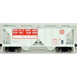 Bowser, HO Scale, 42751, 70-Ton 2-Bay Covered Hopper, Dewey Portland Cement, #208 - Model Train Junction: Quality Parts and Art Supplies