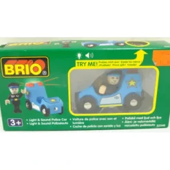 Brio 33540 Light & Sound Police Car - Model Train Junction: Quality Parts and Art Supplies