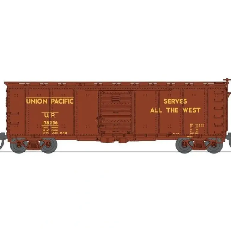 Broadway Limited Imports, N Scale, 7284, USRA 40' Steel Box Cars, Union Pacific, (2 Pack) - Model Train Junction: Quality Parts and Art Supplies