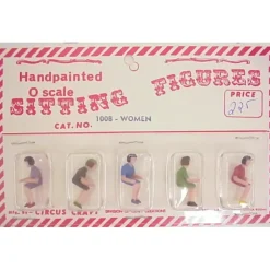 Circus Craft 1008 O Handpainted Assorted Women Sitting Figures (Set of 5) - Model Train Junction: Quality Parts and Art Supplies