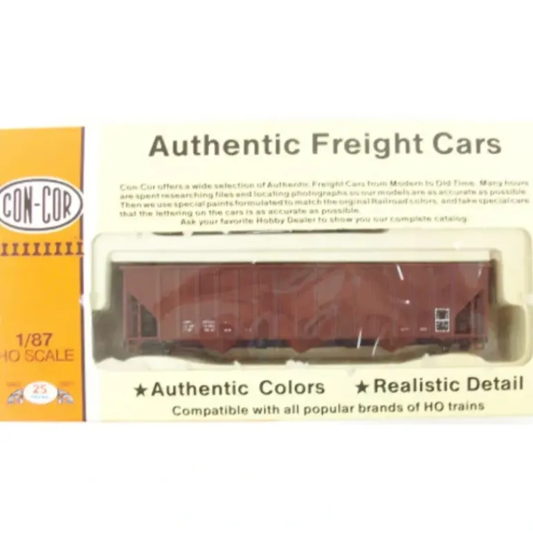 Con-Cor 9351 Tuscan Red 100 Ton 15p Coal Hopper - Model Train Junction: Quality Parts and Art Supplies