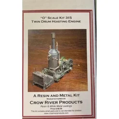 Crow River Products 315 O Scale Twin Drum Hoisting Engine Building Kit - Model Train Junction: Quality Parts and Art Supplies