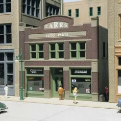 DPM 11600 HO Carr's Auto Parts Store 4-3/4" W x 3-3/4" D x 4" H Building Kit - Model Train Junction: Quality Parts and Art Supplies