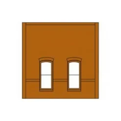DPM 301-34 HO Street Level Wall Sections w/Rectangular Windows Kit - Model Train Junction: Quality Parts and Art Supplies