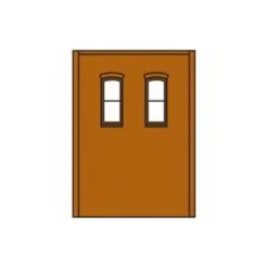 DPM 301-39 HO Two-Story Wall Sections with 2 2nd-Story Rectangular Windows Kit - Model Train Junction: Quality Parts and Art Supplies