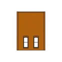 DPM 301-37 HO Two-Story Wall Sections w/2 1st Floor Rectangular Windows Kit - Model Train Junction: Quality Parts and Art Supplies