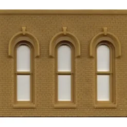 DPM 90102 O Arched Window Walls (Pack of 2) - Model Train Junction: Quality Parts and Art Supplies